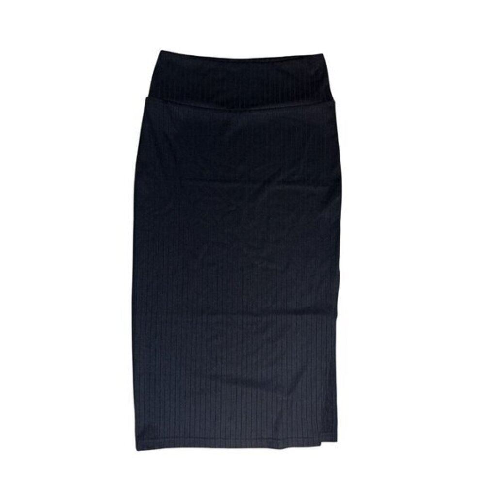 Black Pinstripe Pencil Skirt Mia Joy Size Small Flattering Fall Essential